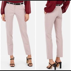 Express | Mauve Striped Columnist Career Pants 4